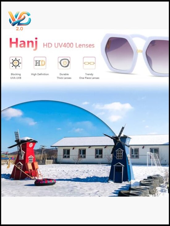 Oversized Hexagonal Retro Sunglasses Statement Geometric Fashion Shades